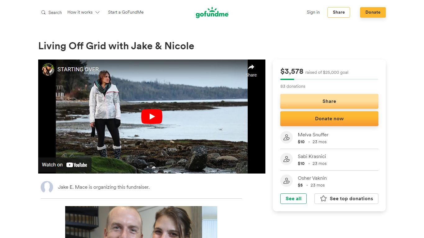 Fundraiser by Jake E. Mace : Living Off Grid with Jake & Nicole - GoFundMe